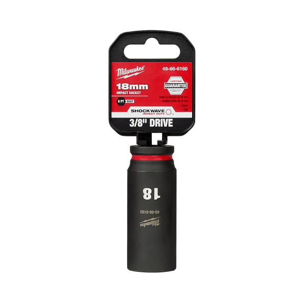 SHOCKWAVE™ 3/8" Drive 18mm Deep 6 Point Impact Socket, , hi-res