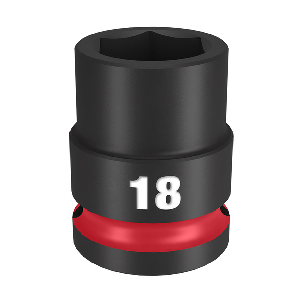 SHOCKWAVE™ 1/2" Drive 18mm Standard 6 Point Impact Socket, , hi-res