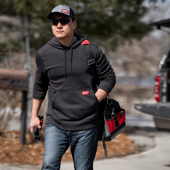 FREEFLEX Midweight Pullover Hoodie Black - S, Black, hi-res