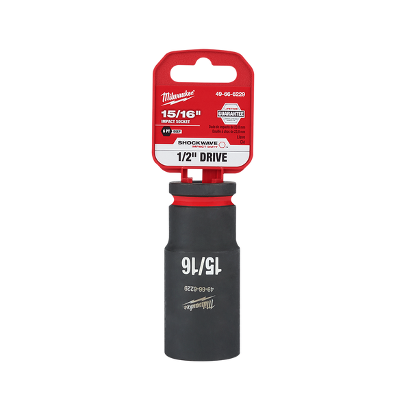 SHOCKWAVE™ 1/2" Drive 15/16" Deep 6 Point Impact Socket, , hi-res