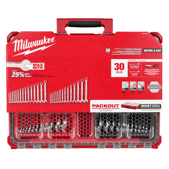 PACKOUT™ 30 Piece Combination Wrench Set - Metric & SAE, , hi-res