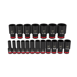 SHOCKWAVE Impact Duty™ 1/2" Drive 19PC SAE Deep 6 Point Impact Socket Set