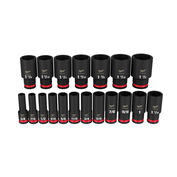 SHOCKWAVE Impact Duty™ 1/2" Drive 19PC SAE Deep 6 Point Impact Socket Set, , hi-res