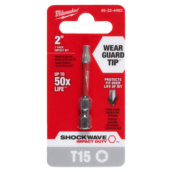 SHOCKWAVE™ Power Bit TORX™ T15 50mm (2")