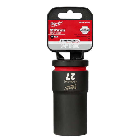 SHOCKWAVE™ 3/4" Drive 27mm Deep 6 Point Impact Socket, , hi-res