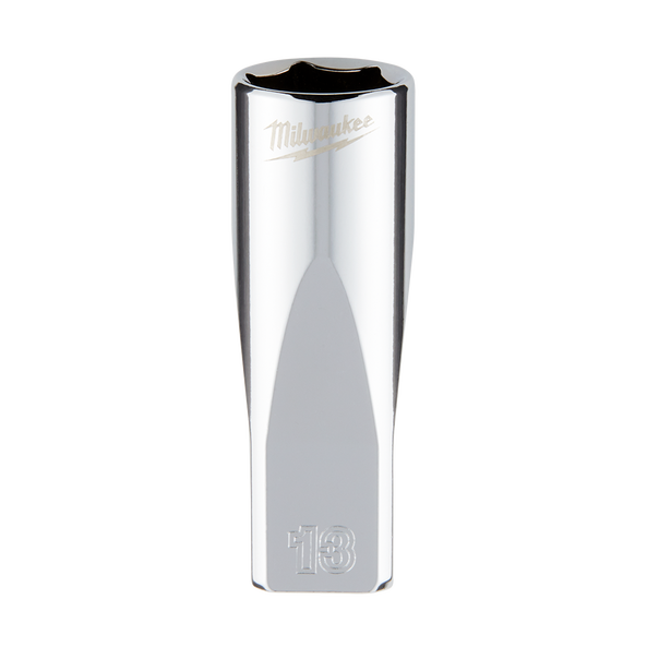 1/4" Drive 13mm Metric 6-Point Deep Socket, , hi-res