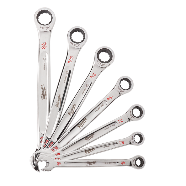 7pc Ratcheting Combination Wrench Set – SAE