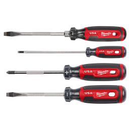 USA Made Cushion Grip Screwdriver Set 4pc