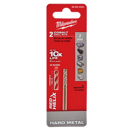 Red Helix™ Cobalt Drill Bit 2mm 2Pk