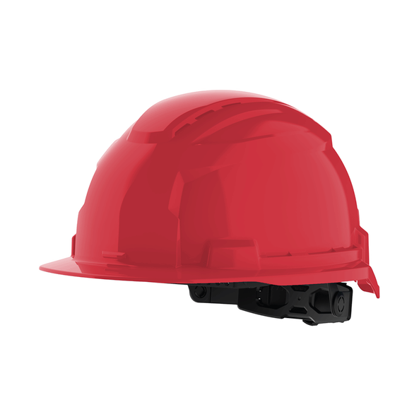 BOLT 100 Red Vented Hard Hat, Red, hi-res