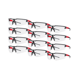 12PC Clear Safety Glasses