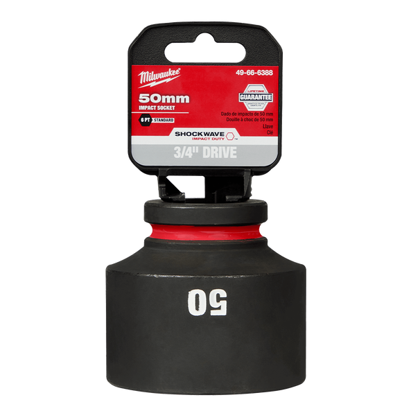 SHOCKWAVE™ 3/4" Drive 50mm Standard 6 Point Impact Socket, , hi-res