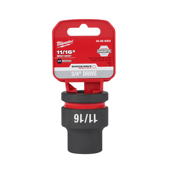 SHOCKWAVE™ 3/4" Drive 11/16" Standard 6 Point Impact Socket, , hi-res