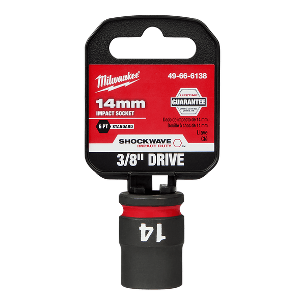 SHOCKWAVE™ 3/8" Drive 14mm Standard 6 Point Impact Socket, , hi-res