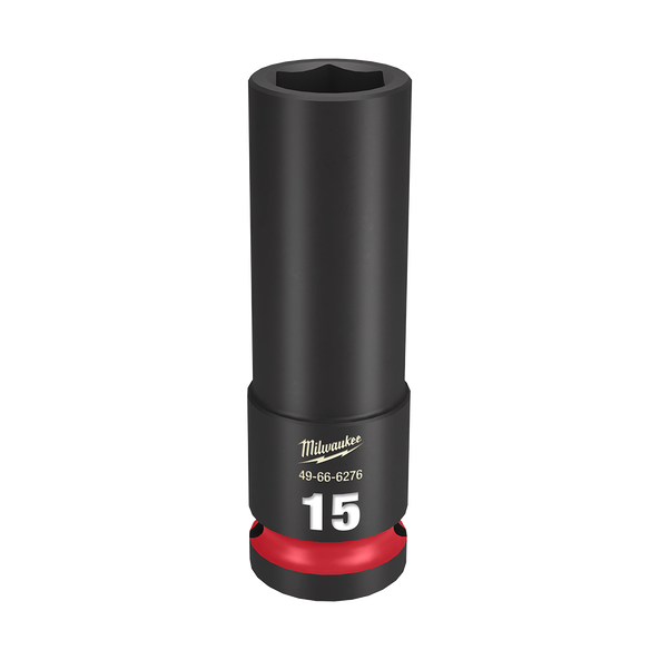 SHOCKWAVE™ 1/2" Drive 15mm Deep 6 Point Impact Socket, , hi-res