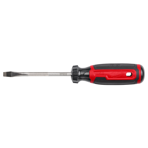 USA Made Cushion Grip Slotted 6mm (1/4") x 101mm Screwdriver, , hi-res