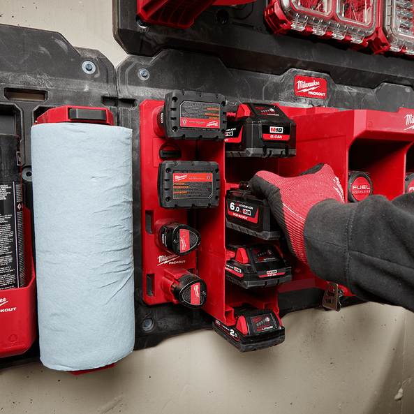 Milwaukee packout battery storage hotsell
