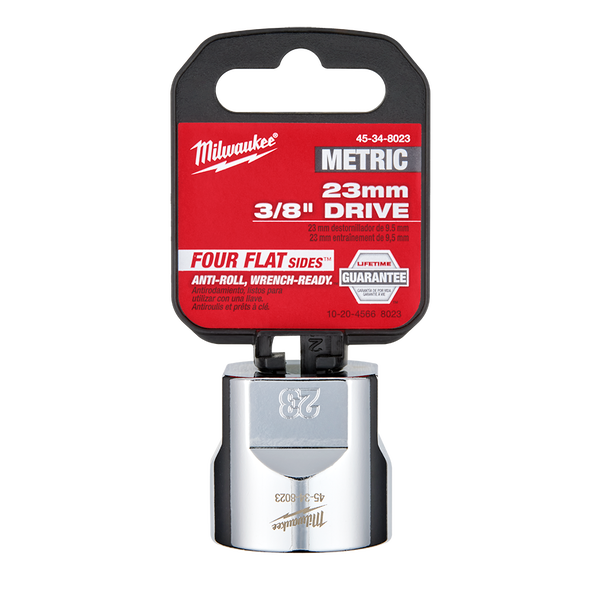 3/8" Drive 23mm Metric Standard 6-Point Socket, , hi-res