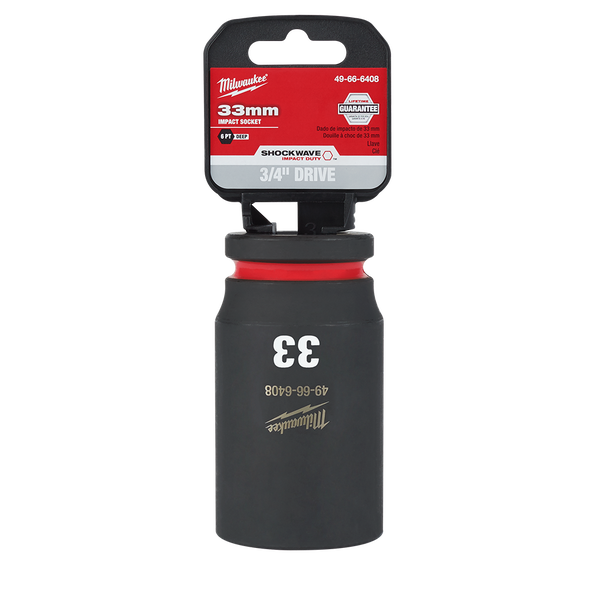 SHOCKWAVE™ 3/4" Drive 33mm Deep 6 Point Impact Socket, , hi-res