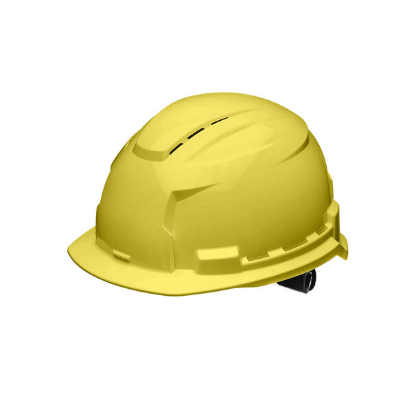 BOLT 100 Yellow Vented Hard Hat, Yellow, hi-res