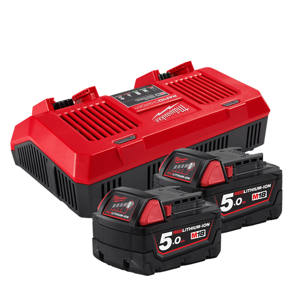 M18™ REDLITHIUM™ 5.0Ah Dual Bay Starter Pack, , hi-res