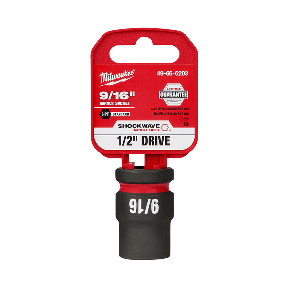 SHOCKWAVE™ 1/2" Drive 9/16" Standard 6 Point Impact Socket, , hi-res