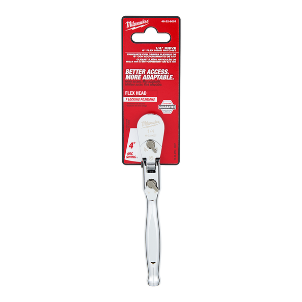 1/4" Flex Head Ratchet (6"), , hi-res