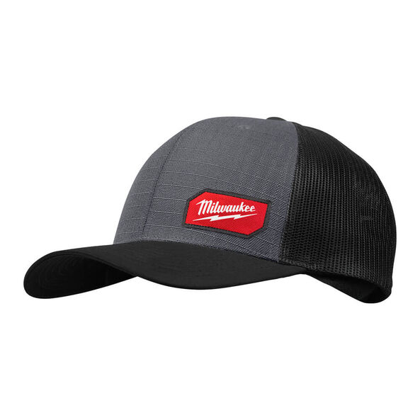 GRIDIRON Trucker Hat Grey, Grey, hi-res