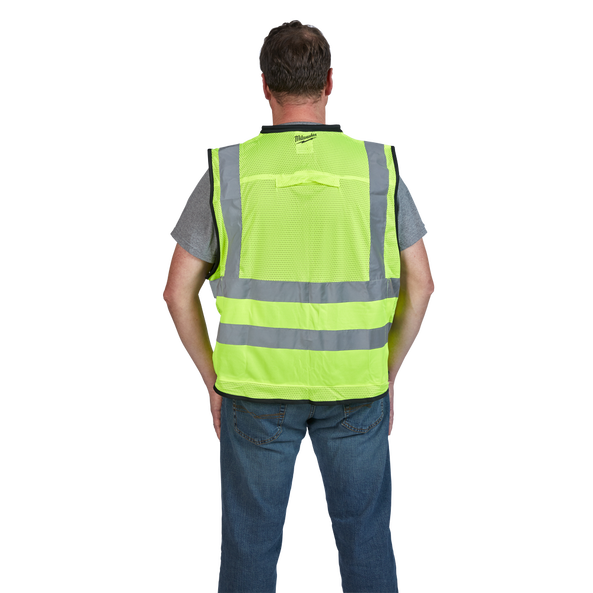 Premium High Visibility Yellow Safety Vest - S/M, Yellow, hi-res