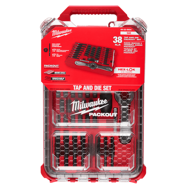 SAE Tap and Die 38PC PACKOUT™ Set - High Carbon Steel, , hi-res