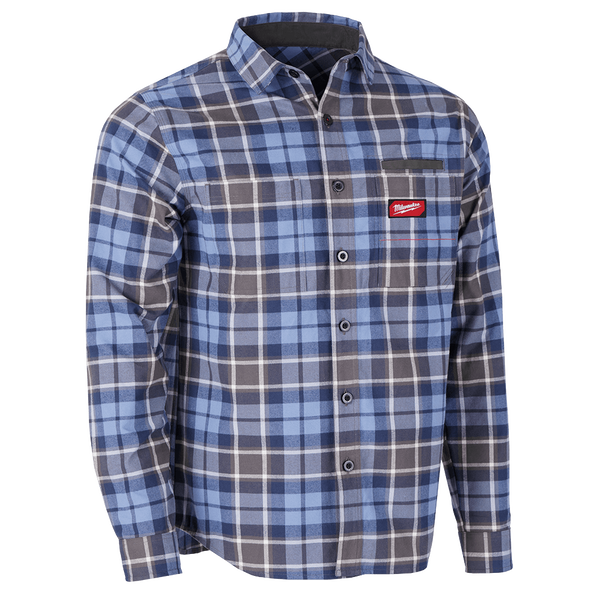 GRIDIRON Flannel Shirt Blue - S, Blue, hi-res