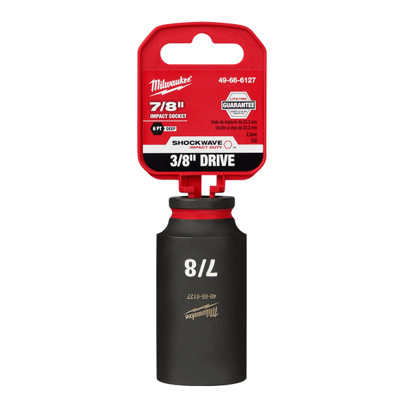 SHOCKWAVE™ 3/8" Drive 7/8" Deep 6 Point Impact Socket, , hi-res