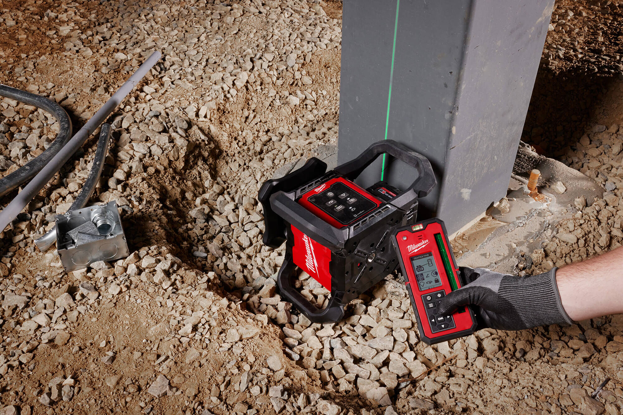 Milwaukee M18 Interior Single Slope Rotary Laser 305m 1000