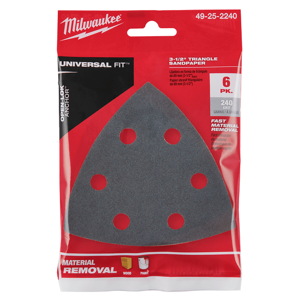 OPEN-LOK™ 89mm 240 Grit H&L Sandpaper 6PK, , hi-res