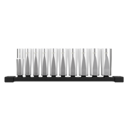 3/8" Drive 10 Piece Deep Metric Socket Set with Storage Rail