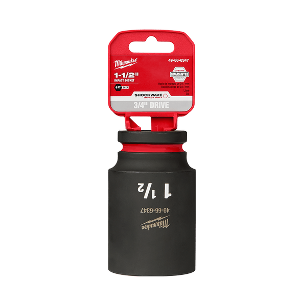 SHOCKWAVE™ 3/4" Drive 1-1/2" Deep 6 Point Impact Socket, , hi-res