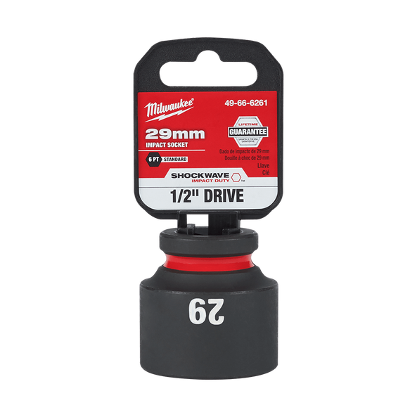 SHOCKWAVE™ 1/2" Drive 29mm Standard 6 Point Impact Socket, , hi-res
