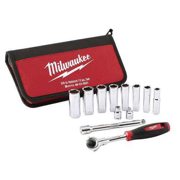 3/8" Drive Socket Set - 12pc Metric