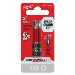 SHOCKWAVE&trade; Power Bit Torx&trade; T25 50mm (2&ldquo;)  2PK