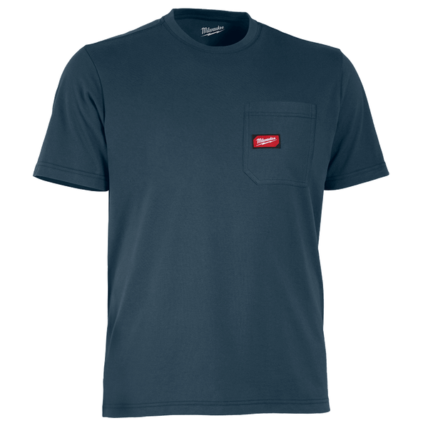 GRIDIRON Pocket Tee Short Sleeve Blue - S, Blue, hi-res