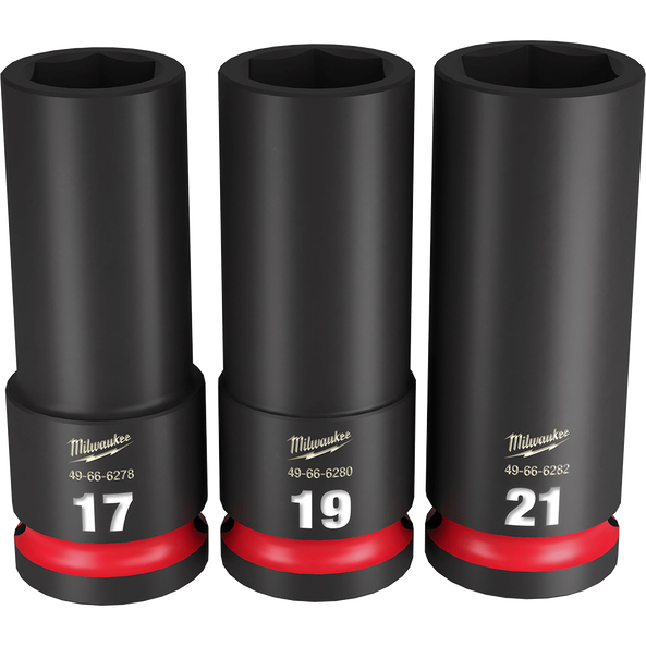 SHOCKWAVE™ 1/2" Drive 3PC Metric Deep 6 Point Impact Socket Set, , hi-res
