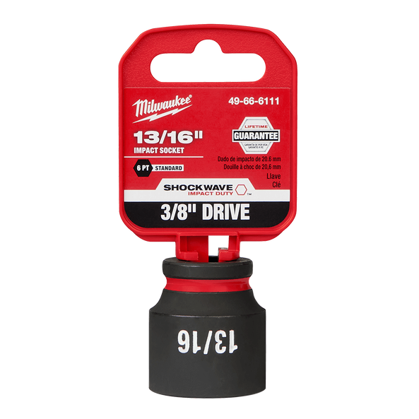 SHOCKWAVE™ 3/8" Drive 13/16" Standard 6 Point Impact Socket, , hi-res