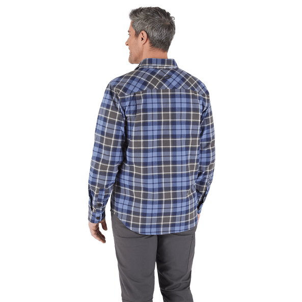 GRIDIRON Flannel Shirt Blue - S, Blue, hi-res