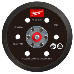 150mm Pressure Sensitive Adhesive Sander Backing Pad - Soft
