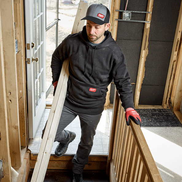 FREEFLEX Midweight Pullover Hoodie Black - S, Black, hi-res