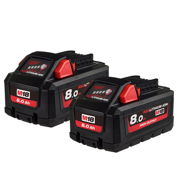 M18™ REDLITHIUM™ HIGH OUTPUT™ 8.0Ah Battery Twin Pack, , hi-res