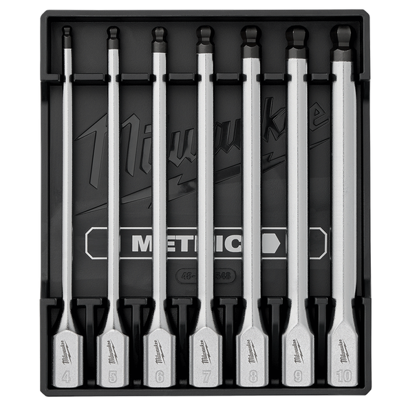 7pc 3/8&rdquo; Drive Metric Hex Long Ball End Bit Socket Set, , hi-res