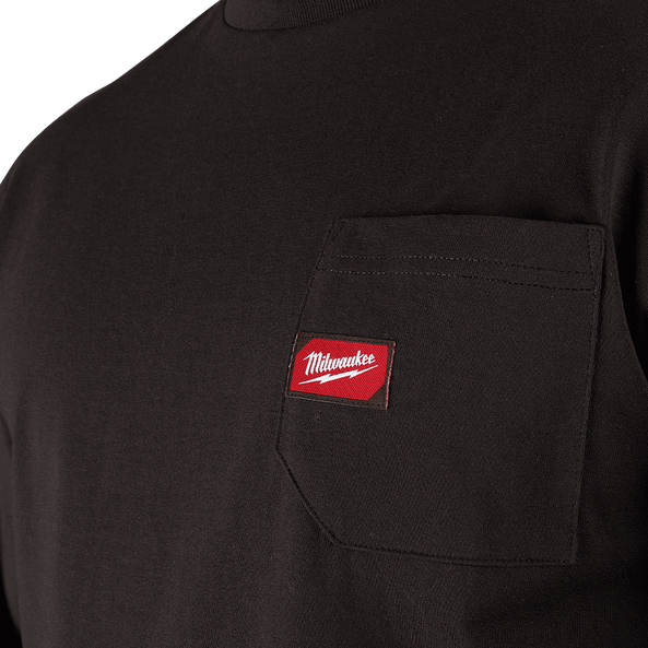 Heavy Duty Pocket Tee Long Sleeve Black - S, Black, hi-res