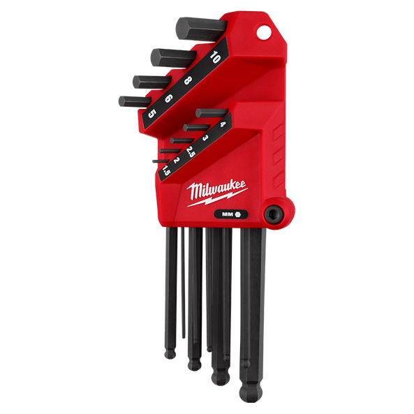 9PC Metric L-Style with Ball End Hex Key Set, , hi-res