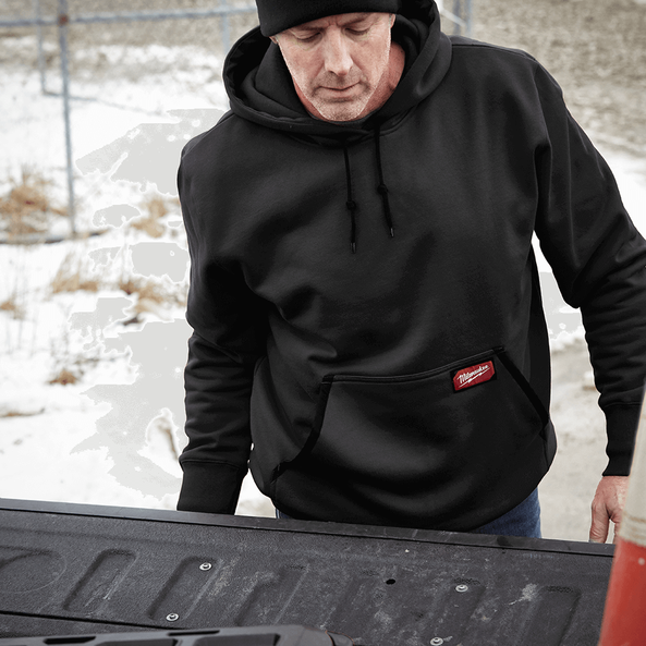 Heavy Duty Pullover Hoodie Black, , hi-res